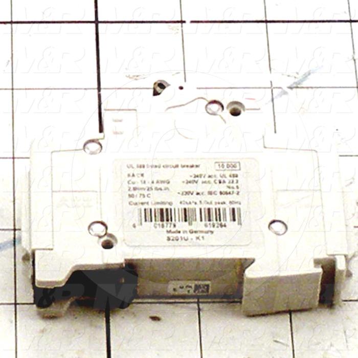 Circuit Breaker, 1 Pole, 1A, 240VAC, K Curve, UL 489 Listed