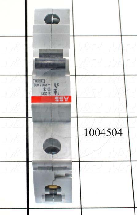 Circuit Breaker, 1 Pole, 3A, 240VAC, D Curve