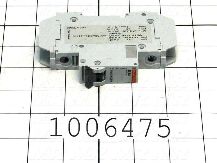 Circuit Breaker, 1 Pole, 8A, 240VAC, D Curve, UL 489 Listed