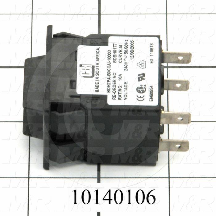 Circuit Breaker, 10A, 120/240VAC, Slow Trip