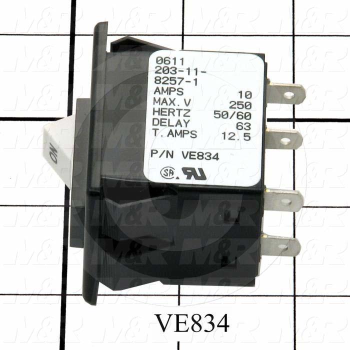 Circuit Breaker, 10A, 250VAC