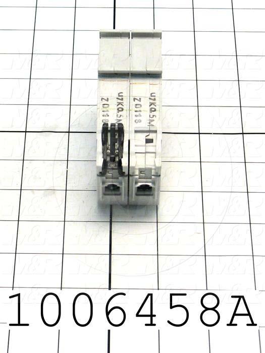 Circuit Breaker, 2 Poles, 0.5A, 240VAC, K Curve, UL 489 Listed