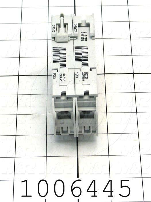 Circuit Breaker, 2 Poles, 1.5A, 240VAC, D Curve, UL 489 Listed