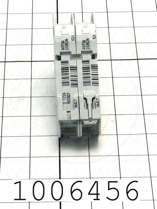 Circuit Breaker, 2 Poles, 15A, 240VAC, D Curve, UL 489 Listed