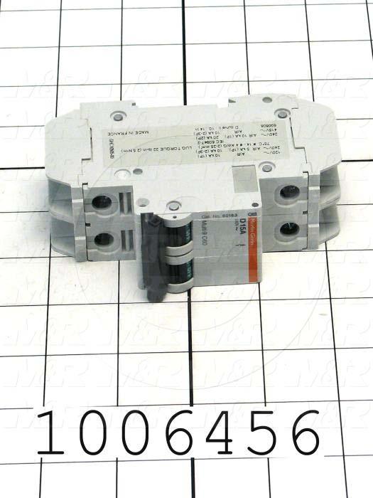 Circuit Breaker, 2 Poles, 15A, 240VAC, D Curve, UL 489 Listed