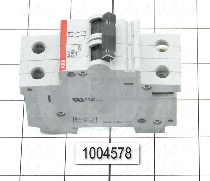 Circuit Breaker, 2 Poles, 1A, 240VAC, D Curve