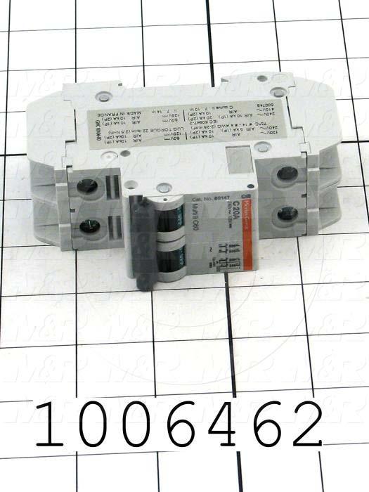 Circuit Breaker, 2 Poles, 20A, 240VAC, C Curve, UL 489 Listed