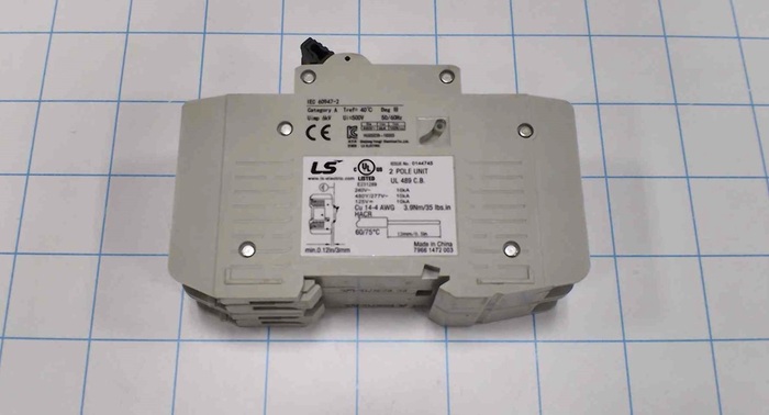 Circuit Breaker, 2 Poles, 25A, 240VAC, D Curve, UL 489 Listed