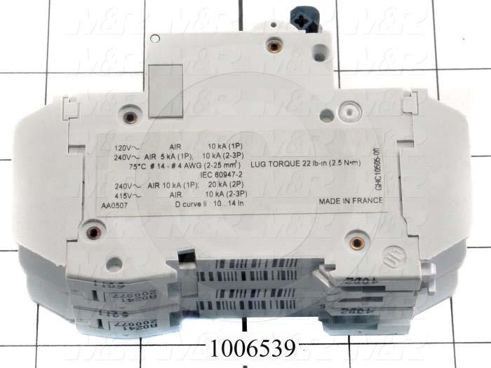 Circuit Breaker, 2 Poles, 25A, 240VAC, D Curve, UL 489 Listed