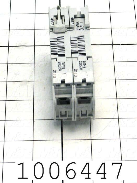 Circuit Breaker, 2 Poles, 3A, 240VAC, D Curve, UL 489 Listed
