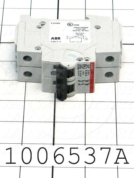 Circuit Breaker, 2 Poles, 40A, 240VAC, K Curve, UL 489 Listed