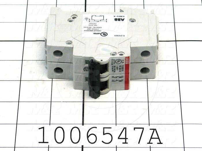 Circuit Breaker, 2 Poles, 50A, 240VAC, K Curve, UL 489 Listed