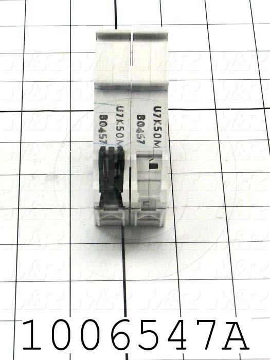 Circuit Breaker, 2 Poles, 50A, 240VAC, K Curve, UL 489 Listed