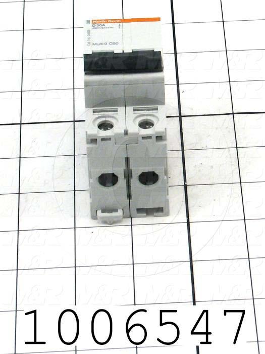 Circuit Breaker, 2 Poles, 50A, 480VAC, D Curve, UL 1077