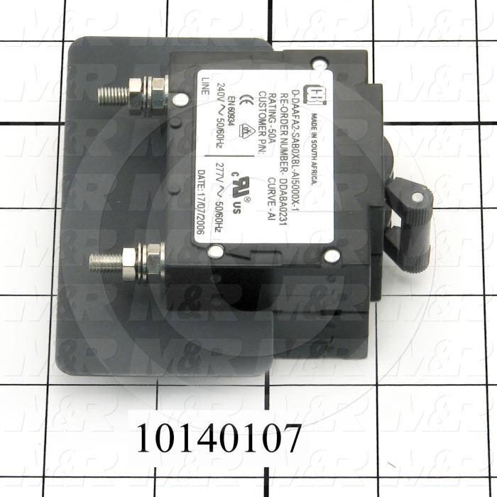 Circuit Breaker, 2 Poles, 50A, Slow Trip, UL 489 Listed