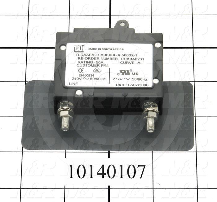 Circuit Breaker, 2 Poles, 50A, Slow Trip, UL 489 Listed