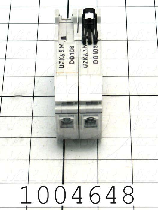 Circuit Breaker, 2 Poles, 63A, 240VAC, K Curve, UL 489 Listed