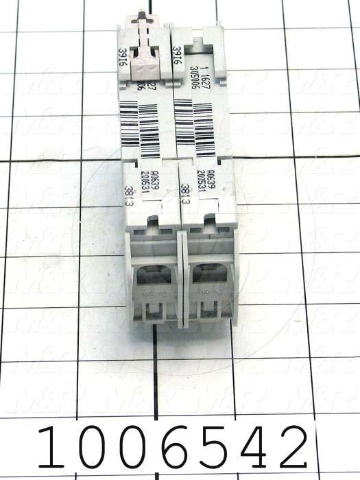 Circuit Breaker, 2 Poles, 6A, 240VAC, D Curve, UL 489 Listed