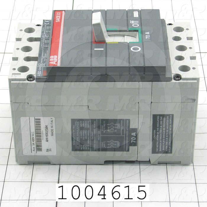 Circuit Breaker, 2 Poles, 70A, 480VAC