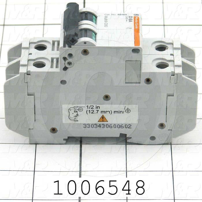 Circuit Breaker, 2 Poles, 8A, 480VAC, D Curve, UL 1077