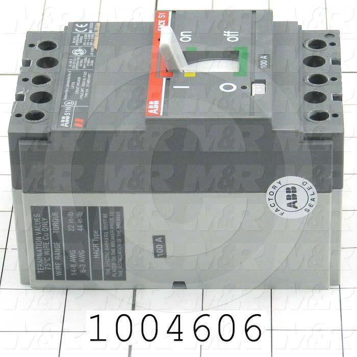 Circuit Breaker, 3 Poles, 100A, 480VAC