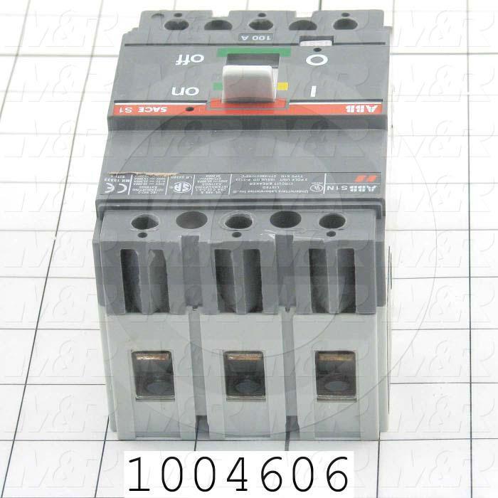 Circuit Breaker, 3 Poles, 100A, 480VAC