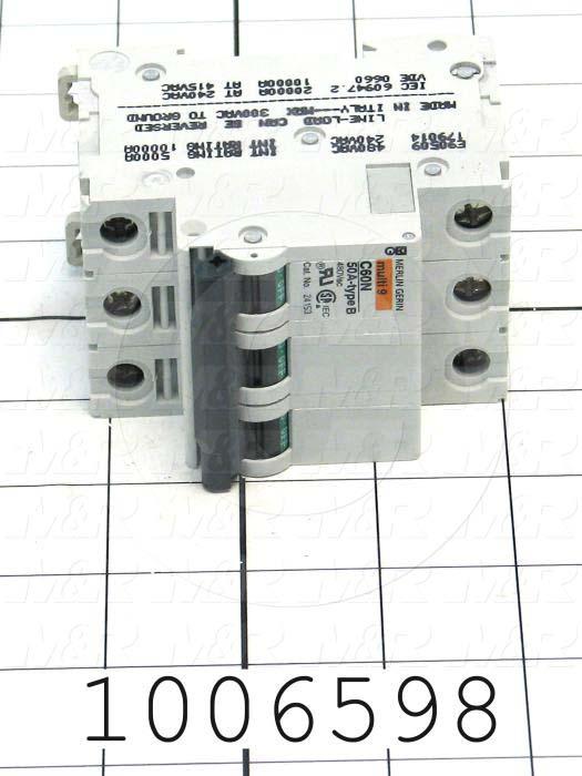 Circuit Breaker, 3 Poles, 10A, 480VAC, D Curve, UL 1077