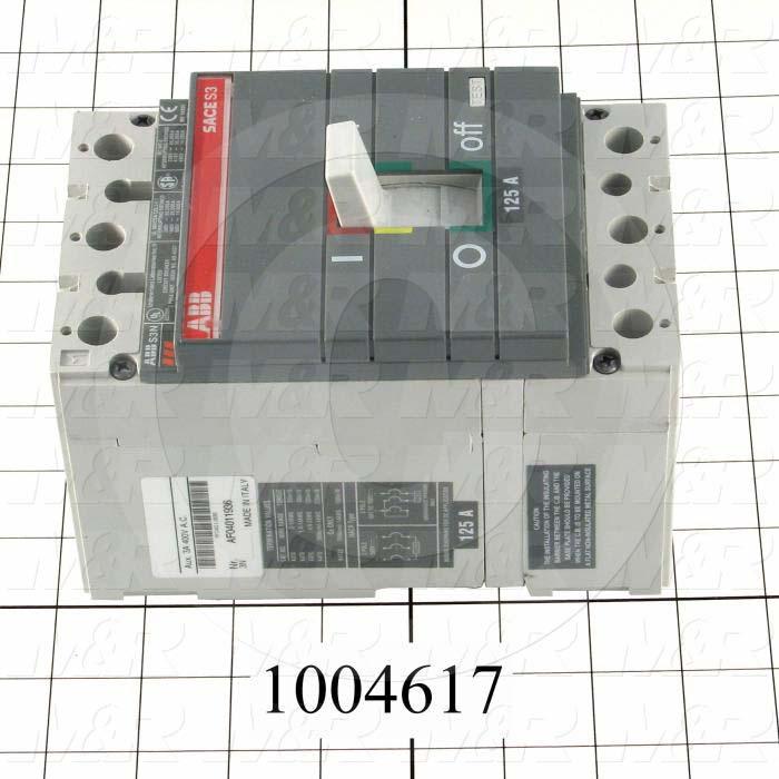 Circuit Breaker, 3 Poles, 125A, 480VAC