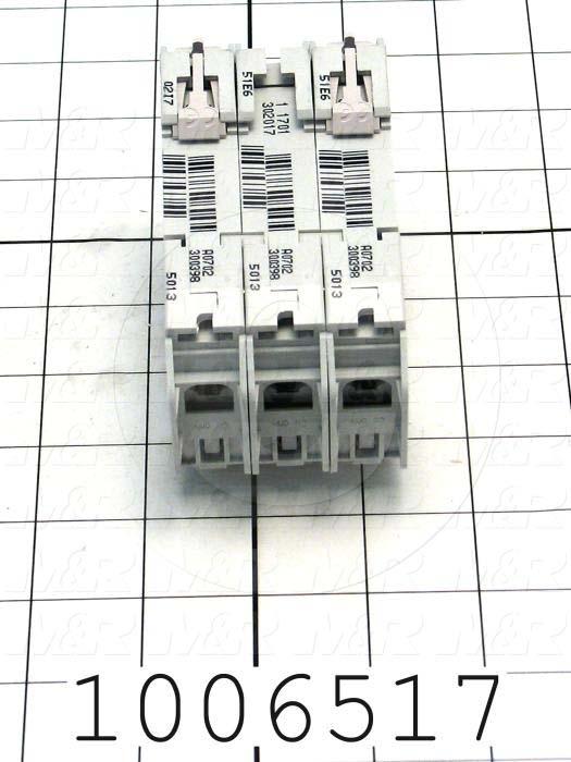 Circuit Breaker, 3 Poles, 13A, 240VAC, D Curve, UL 489 Listed