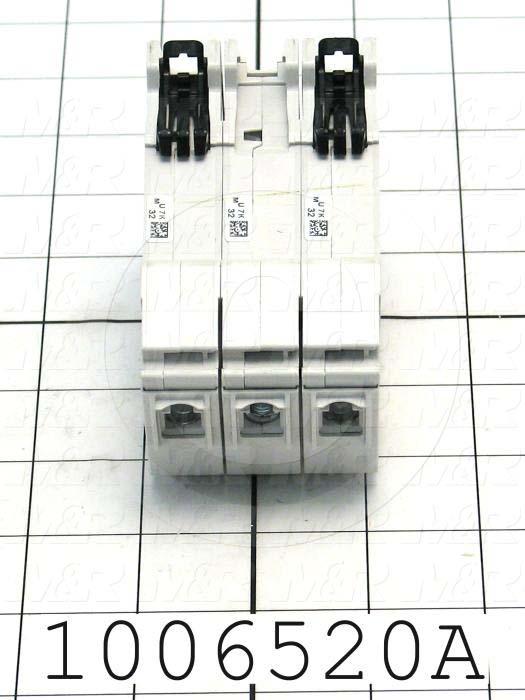 Circuit Breaker, 3 Poles, 32A, 240VAC, K Curve, UL 489 Listed