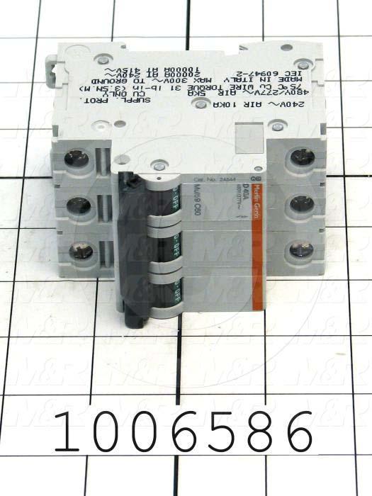 Circuit Breaker, 3 Poles, 40A, 480VAC, D Curve, UL 1077