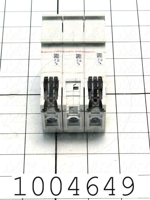 Circuit Breaker, 3 Poles, 50A, 240VAC, K Curve, UL 489 Listed
