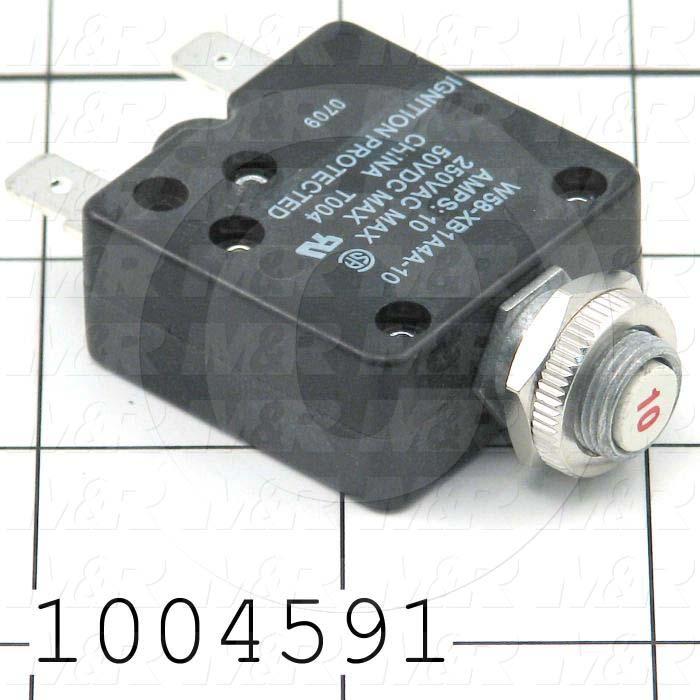 Circuit Breaker, Thermal, 1 Pole, 10A, 220VAC