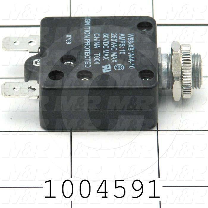 Circuit Breaker, Thermal, 1 Pole, 10A, 220VAC