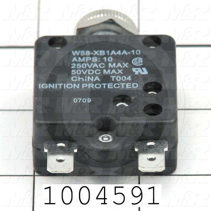 Circuit Breaker, Thermal, 1 Pole, 10A, 220VAC
