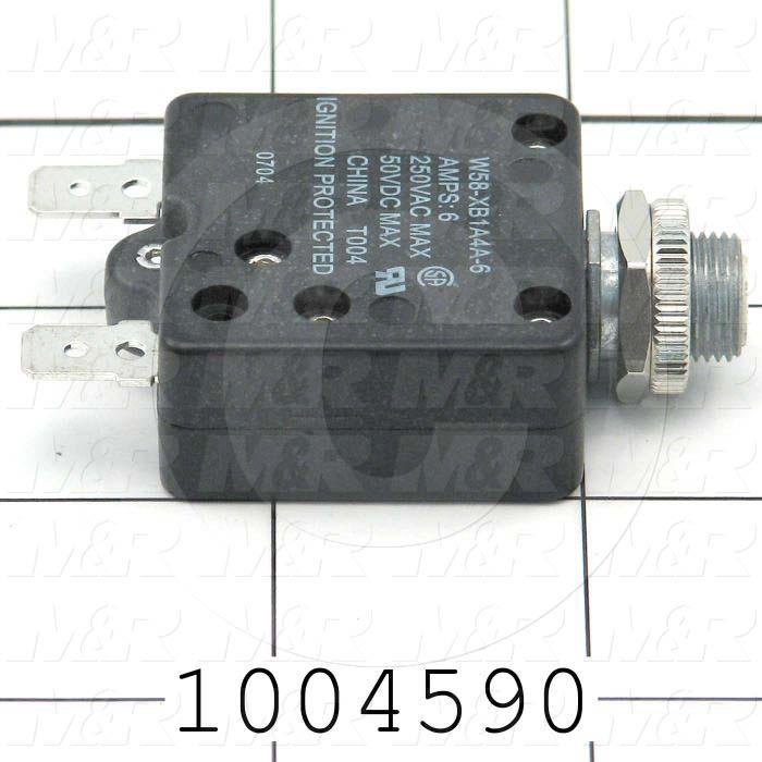 Circuit Breaker, Thermal, 1 Pole, 6A, 220VAC