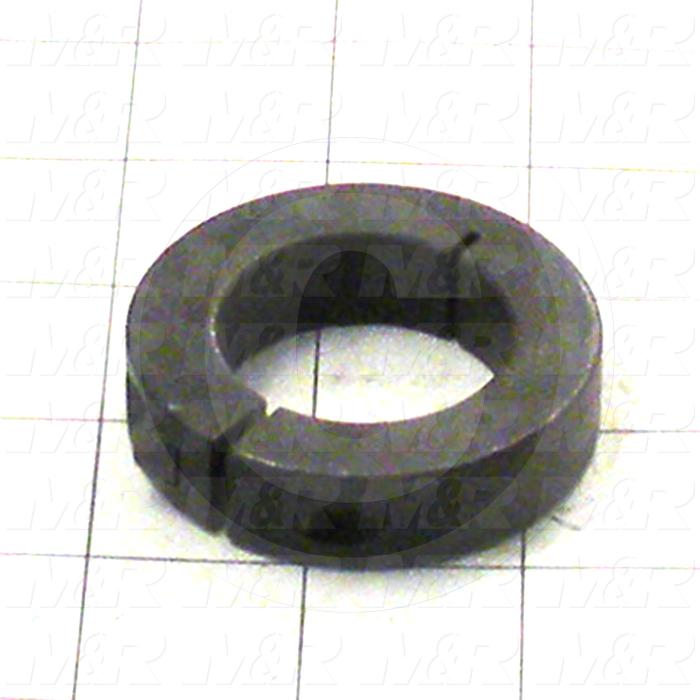 Collar, One-Piece Clamp-On Type, 1.44" Bore Size, 2.375" Outside Diameter, 0.500" Width, Steel