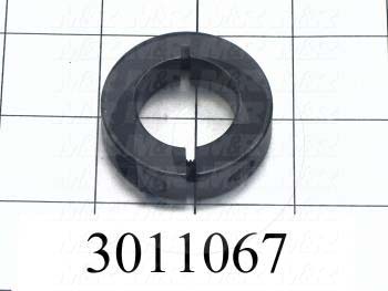 Collar, Two-Piece Clamp-On Low Profile Type, 1.00" Bore Size, 1.75" Outside Diameter, 0.500" Width, Steel, Finish Black Oxide