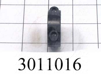 Collar, Two-Piece Clamp-On Type, 0.75 in. Bore Size, 1.50 in. Outside Diameter, 0.50 in. Width, Steel, Finish Black