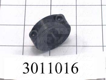 Collar, Two-Piece Clamp-On Type, 0.75 in. Bore Size, 1.50 in. Outside Diameter, 0.50 in. Width, Steel, Finish Black
