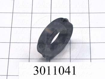 Collar, Two-Piece Clamp-On Type, 1.13" Bore Size, 1.875" Outside Diameter, 0.500" Width, Steel, Finish Zinc