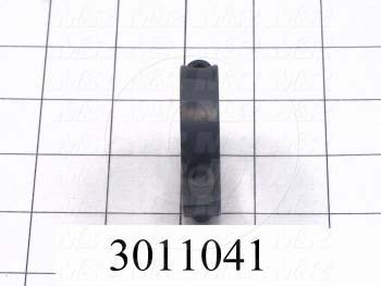 Collar, Two-Piece Clamp-On Type, 1.13" Bore Size, 1.875" Outside Diameter, 0.500" Width, Steel, Finish Zinc