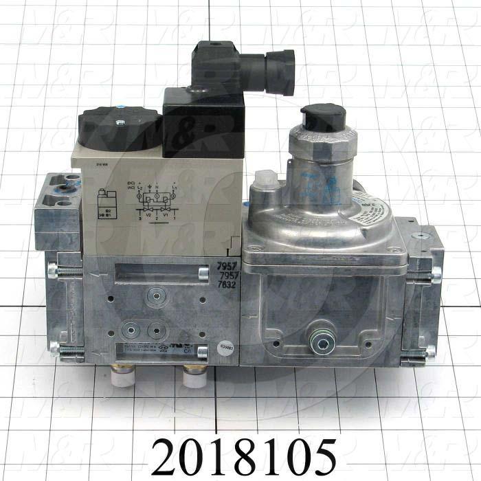Combination Gas Valve, Thread Size 1" NPT, Voltage 110V 1PH, Max. Pressure 0.5 Psi, Setting Range 3-5"wc, Switch Pressure Range 0.4-4.0"wc/2-20"wc