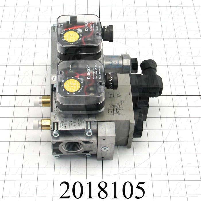 Combination Gas Valve, Thread Size 1" NPT, Voltage 110V 1PH, Max. Pressure 0.5 Psi, Setting Range 3-5"wc, Switch Pressure Range 0.4-4.0"wc/2-20"wc