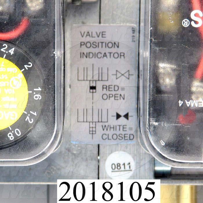 Combination Gas Valve, Thread Size 1" NPT, Voltage 110V 1PH, Max. Pressure 0.5 Psi, Setting Range 3-5"wc, Switch Pressure Range 0.4-4.0"wc/2-20"wc