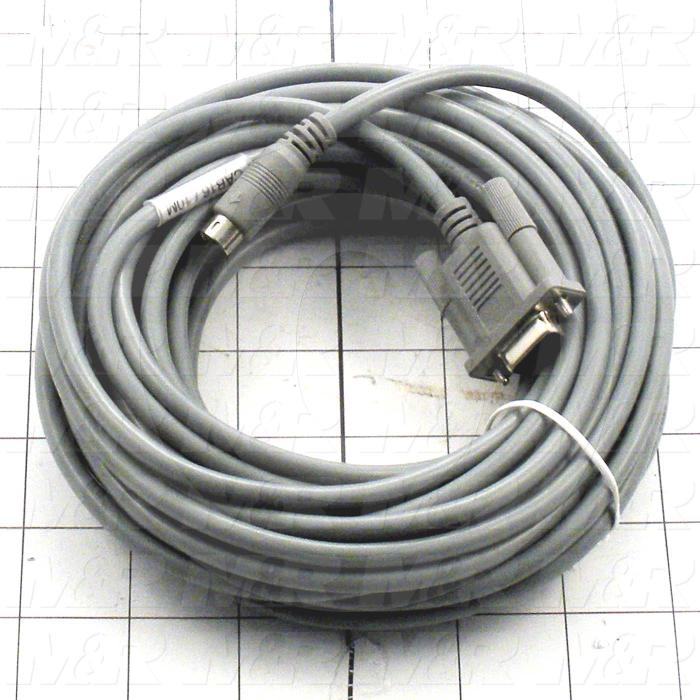 Communication Cable, MINI DIN 8, 10m, Q170M, Amplifier, Use Between HMI E Series and PLC Q Series