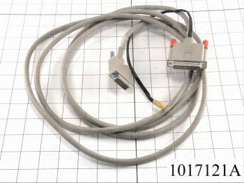 Communication Cable, MINI DIN 8, 15FT, Male DB25, To Male DB15, Use Between HMI MTA-250/G1 and PLC A Series