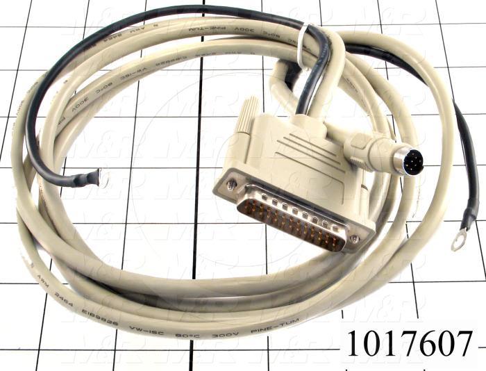 Communication Cable, MINI DIN 8, 2m, Male DB25, To Mini-Din8