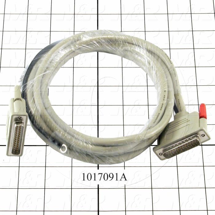 Communication Cable, MINI DIN 8, 3m, Male DB25, To Male DB25, Use Between HMI E Series and PLC A Series