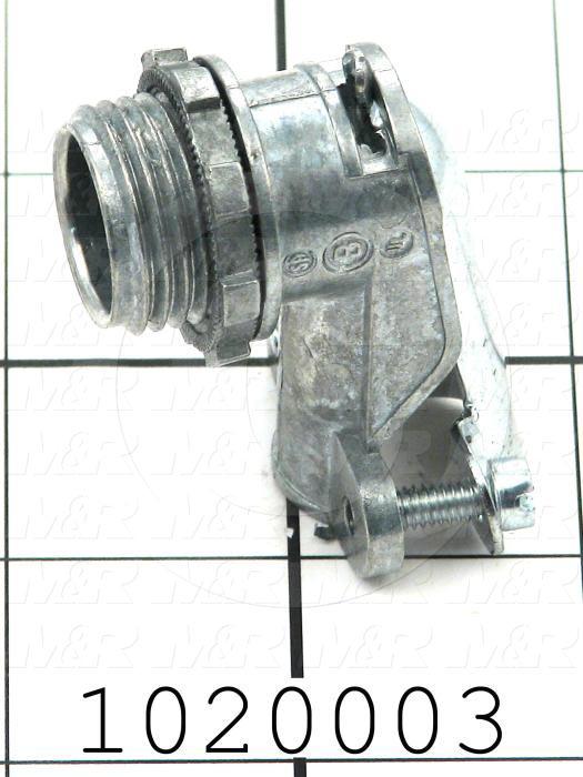 Connector, 90 Degree Angle, TWISTLOCK Terminal, 3/8"